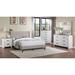 Hokku Designs Jaequez Queen Platform 5 Piece Bedroom Set Upholstered in White/Brown | 48 H x 62 W x 85 D in | Wayfair