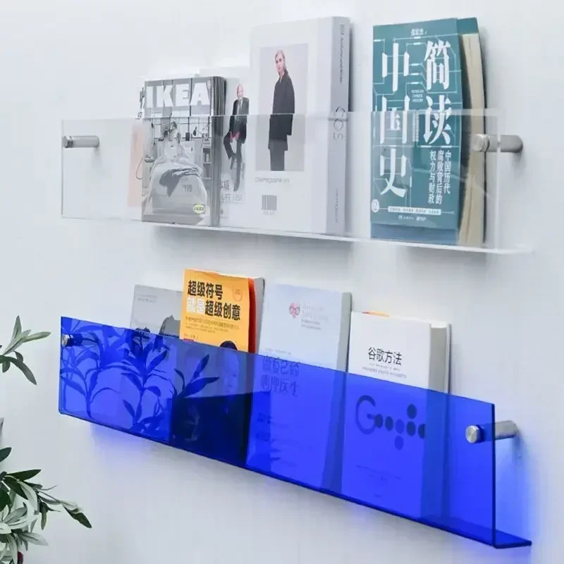 1 pièces INS Transparent acrylique décoration murale magazines support de rangement enfants livre d