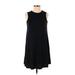 Gap Casual Dress - Mini Crew Neck Sleeveless: Black Solid Dresses - Women's Size 2X-Small