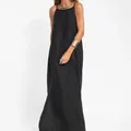 Robe à bretelles élégante pour femme longueur de rinçage silhouette trapèze conception sans