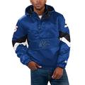 Men's Starter Royal Kyle Larson Home Team Satin Half-Zip Hoodie Jacket