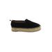 Sam Edelman Flats: Slip-on Platform Bohemian Black Print Shoes - Women's Size 8 - Almond Toe