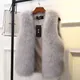 Women Fur Vest 2023 New Female Waistcoat Faux Fox Fur Foat Winter Jackets Large Size Thickened Warm