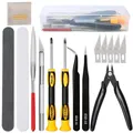 16 in 1 Model Building Tool Set Combo Accessories Kit Cut Tweezers Pliers for Gundam Military Hobby