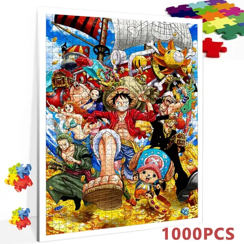 1000 stück Japanischen Anime Puzzles Ein Stück Puzzles für Erwachsene Kinder Pädagogisches Spielzeug