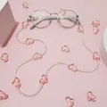 Neue Mode Herz Kristall Perlen Gläser Kette Maske Lanyards für Weibliche Mädchen Halskette