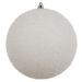 Vickerman 8" White Beaded Ball Ornament, 2 per Bag