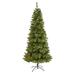 7’ Pre-Lit Mountain Pine Artificial Christmas Tree, Warm Clear LED Lights - 7 Foot