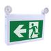 120-347V White Rectangle Exit Sign with Emergency Lighting Plastic American Imaginations