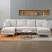 4-Seat Reversible Chaise Lounge Couch U-Shape Sectional Sofa w/ Ottoman