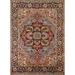 Geometric Heriz Serapi Oriental Area Rug Handmade Wool Carpet - 7'11"x 9'8"