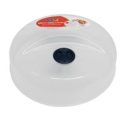 Click Plastic Microwave Plate Cover With Cooling Vent, Clear, 12x3 Inches - 12 x 12