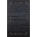 Navy Blue Gabbeh Oriental Area Rug Handmade Wool Carpet - 4'10"x 7'10"