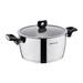 2 Piece 5.5 Liter Stainless Steel Casserole with Lid in Silver