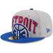 Men's New Era Gray/Blue Detroit Pistons Tip-Off Two-Tone 59FIFTY Fitted Hat