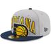 Men's New Era Gray/Navy Indiana Pacers Tip-Off Two-Tone 59FIFTY Fitted Hat