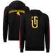 Men's Black Tuskegee Golden Tigers Striped Oversized Print Pullover Hoodie