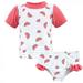 Hudson Baby Infant and Toddler Girl Swim Rashguard Set Watermelon 4 Toddler