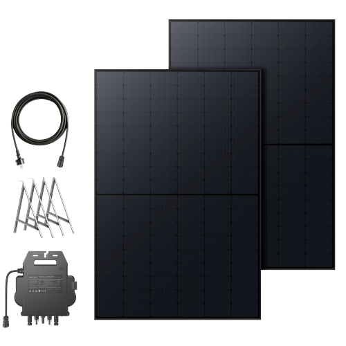 Balkonkraftwerk RS40B (820W PV) mit Balkonhalterungen