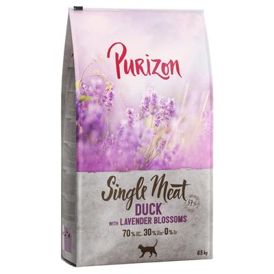 2x 6,5kg Single Meat Ente mit Lavendelblüten Purizon getreidefreies Nassfutter für Katzen