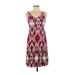 Athleta Casual Dress V-Neck Sleeveless: Burgundy Dresses - Women's Size Small