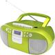 soundmaster SCD7800GR Radio cassette player DAB+, FM AUX, CD, Tape, USB Alarm clock Green