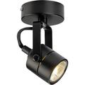 SLV Spot 79 132020 Ceiling floodlight HV halogen GU10 50 W Black