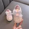AINYFU nuove scarpe in pelle con paillettes per bambini ragazze principessa strass Bowknot scarpe