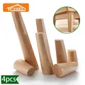 4 pezzi Height10-30cm gambe mobili in legno massello cono inclinato divano letto armadio tavolo e