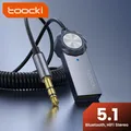 TOOCKI Bluetooth Aux Adapter USB a Jack da 3.5mm Car Audio Music Mic Bluetooth 5.1 Kit vivavoce per