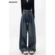 2022 donne Streetwear Jeans Vintage Denim Pant moda coreana Jeans larghi donna vita alta Oversize