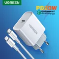 Ugreen Quick Charge 4.0 3.0 QC PD Charger 20W QC4.0 QC3.0 USB tipo C caricabatterie rapido per iPhone 12 X Xs 8 Xiaomi Phone PD Charger