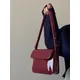 Borsa ascellare in PU rosso vino 2023 borsa a tracolla singola con fibbia lucida in pelle lacca