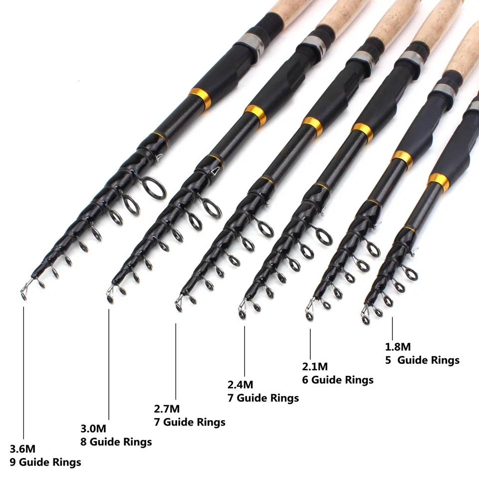 NUOVA canna da pesca multifunzione da 1,8 m-3,0 m canna da pesca in carbonio canna da pesca telescopica da viaggio canna da pesca ultracorta attrezzatura da pesca