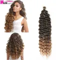 22-28 pollici onda profonda Twist Crochet capelli treccia sintetica naturale capelli ricci Afro