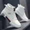 Moda Uomo in pelle Scarpe di tela Autunno High-Top Scarpe casual per uomo Scarpe da ginnastica maschili antiscivolo Scarpe da tennis piatte Zapatillas Hombre