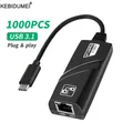 Cavo di rete cablato da tipo C a Rj45 Lan Ethernet cavo di rete 10/100/1000Mbps per Xiaomi Mi Box PC USB 3.0 2.0 scheda di rete