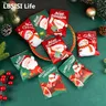 LBSISI Life 100pcs Santa Cookie Hot Seal Bags per caramelle fatte a mano torrone Biscuit Packaging