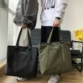 Leacat Tote Bag Nylon impermeabile moda coreana Hip hop street bag borsa a tracolla borsa a tracolla