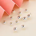 2-5MM perline tonde in argento Sterling 925 distanziatori perline risultati gioielli accessori perline in argento per creazione di gioielli con bracciale e collana