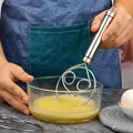 Frusta per impasto in acciaio inossidabile Frullatore per uova Frullatore manuale Frullatore artigianale per pane Pasticceria Impastatrice danese Miscelatore manuale Utensili da cucina