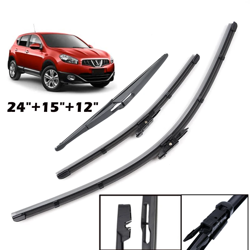 Misima Parabrezza Parabrezza Spazzole Tergicristallo Per Nissan Qashqai Dualis J10 Anteriore Lunotto Posteriore Tergicristallo Lama 2006-2013 2012 2011 2010