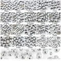 100 pezzi Mix White Clear Series strass per unghie Flatback Crystal Diamond Gems 3D Glitter Nail Art