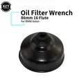 Per BMW Volvo 1pc acciaio nero 86mm 16 flauto moto filtro olio chiave tappo alloggiamento strumento