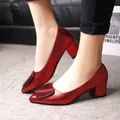 Scarpe décolleté da donna moda tacco quadrato Sexy tacchi alti scarpe da sposa donna ufficio lavoro