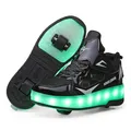 Ragazzi ragazze scarpe a rotelle LED illuminano ricarica USB pattini a rotelle per bambini scarpe da