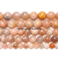 Pietra naturale B qualità Peach Sunstone perline allentate rotonde 15 "Strand 6 8 10MM Pick Size per