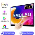 Monitor portatile touch screen OLED 4K da 15,6 / 13 pollici Monitor da gioco esterno compatibile con USB-C da 550 nit per laptop Xbox Switch