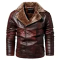 Giacca in pelle moda uomo uomo autunno moto Slim giacca in pile cappotto uomo inverno Outdoor Casual