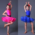Ragazze Blu Rosso Professionale abito Da ballo Latino Per Bambini Sala Da Ballo di Salsa di Ballo di